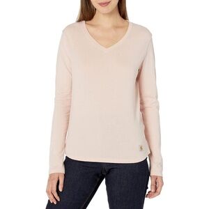 Carhartt Women's Relaxed Fit Midweight Long-Sleeve V-Neck T-Shirt